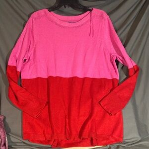 Apt. 9 Pink and Red Women's Sweater